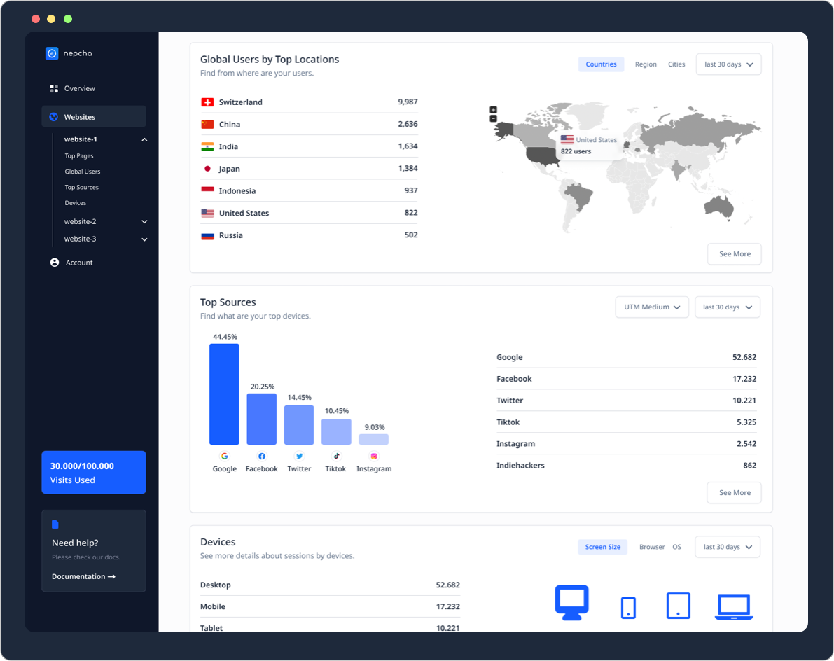 privacy-focused web analytics tool preview